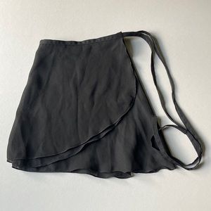 Mirella Georgette Black Wrap Skirt